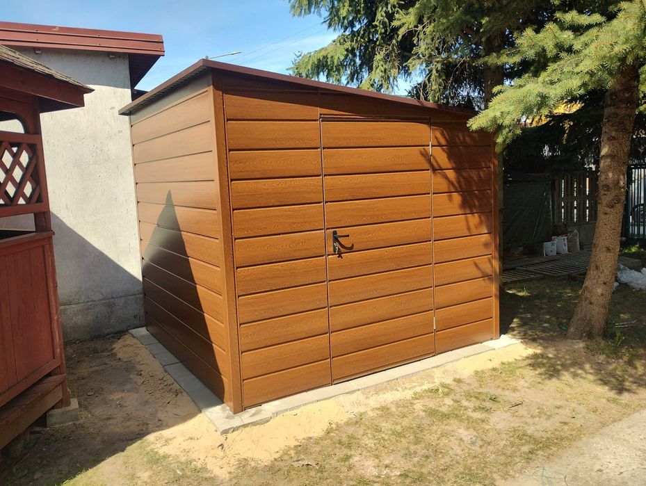 Garaż blaszany Wersja Premium. 5x6 Konstrukcja ocynk. Producent