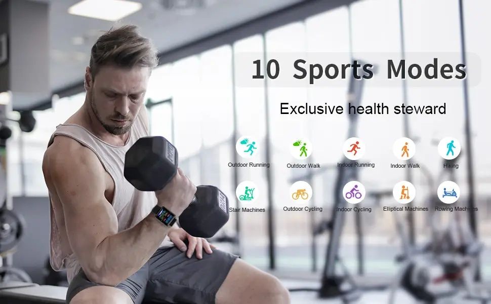 Смарт годинник Maxtop T5 у металевому корпусі, з чорним ремінцем.