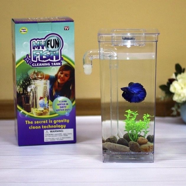 Акваріум My Fun Fish: Самоочищення, Стиль та Простота у Догляді!