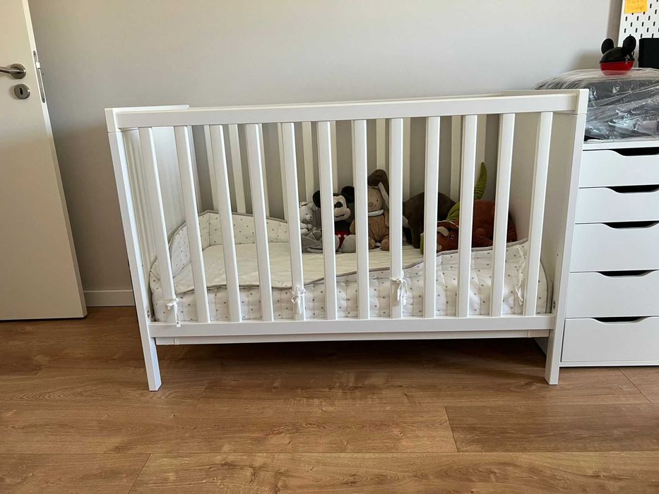 Berço 60x120 cm Ikea SUNDVIK + Colchão Fushia medical care bebé