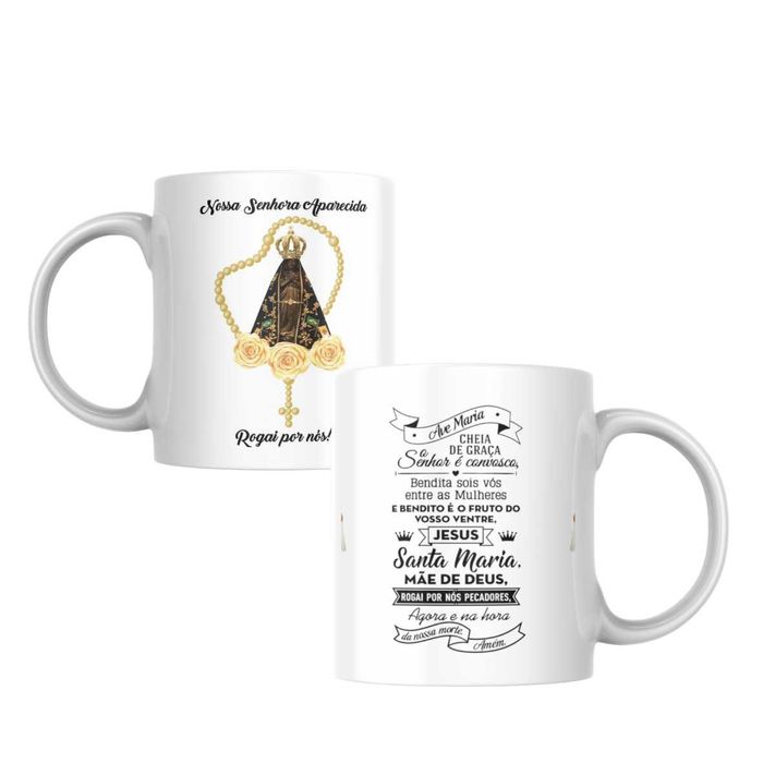 Caneca Religiosa Fe e Devocao -Catolicos