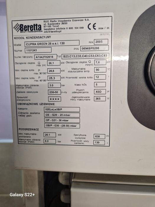 Super okazja cenowa Kocioł kondensacyjny na gaz Beretta