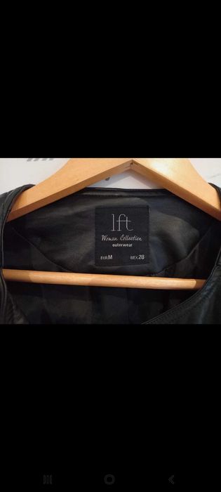 Casaco preto, pele sintética/pelica, justo - M - Lefties