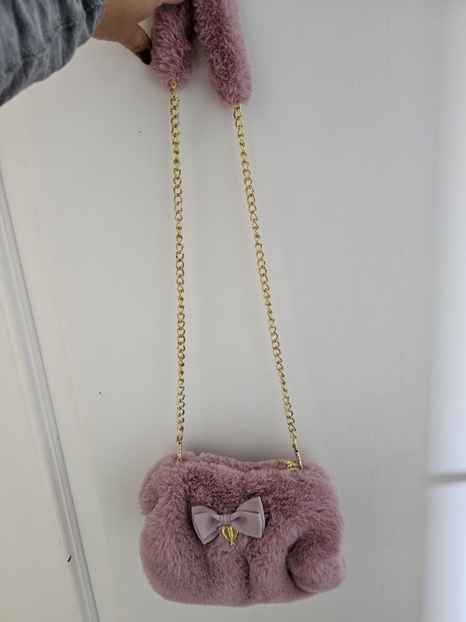 Carteira de menina de pêlo rosa com dourado da marca Angels Faces