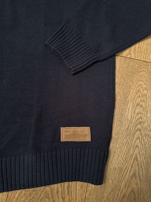Sweter męski na zamek, granatowy, rozm. L