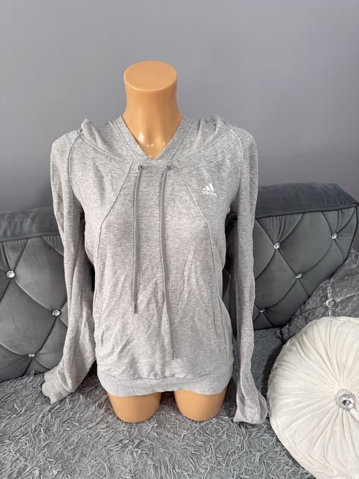 Bluza damska adidas szara z kapturem