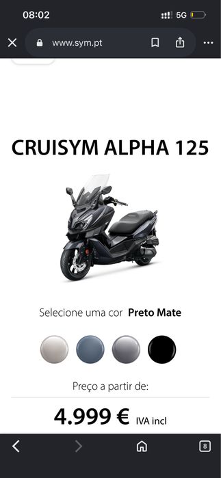 Cruisym 125 2024 como nova