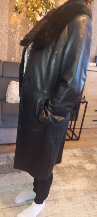Płaszcz damski skórzany rozm.40