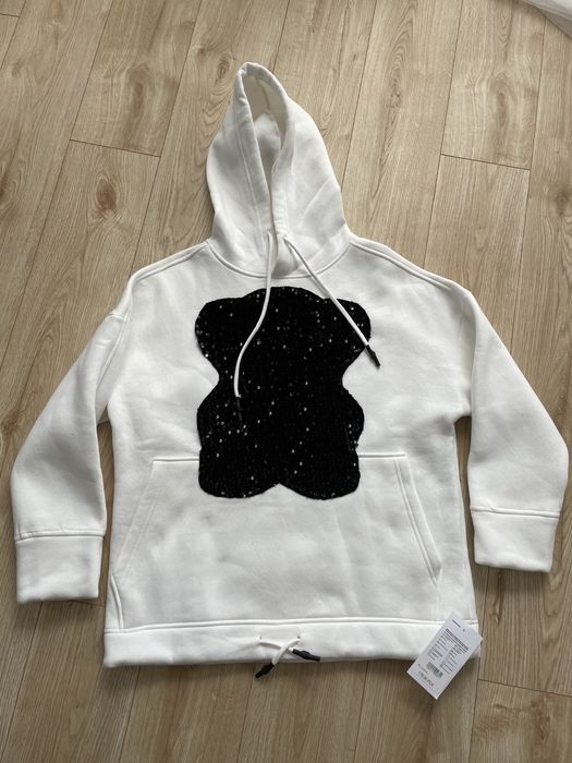 Bluza z kapturem miś ecru Nowa!