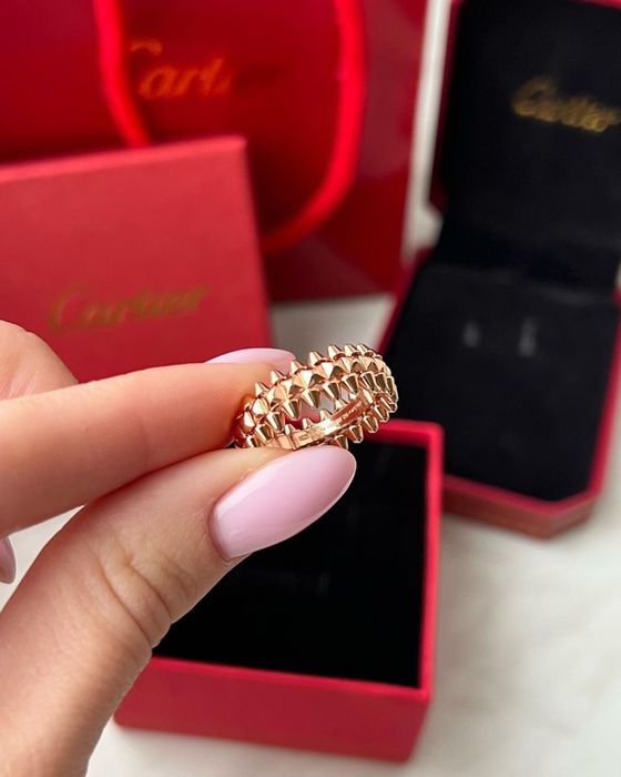 Кольцо сережки в стиле Картье клаш  cartier clash 16 17 18 размер
