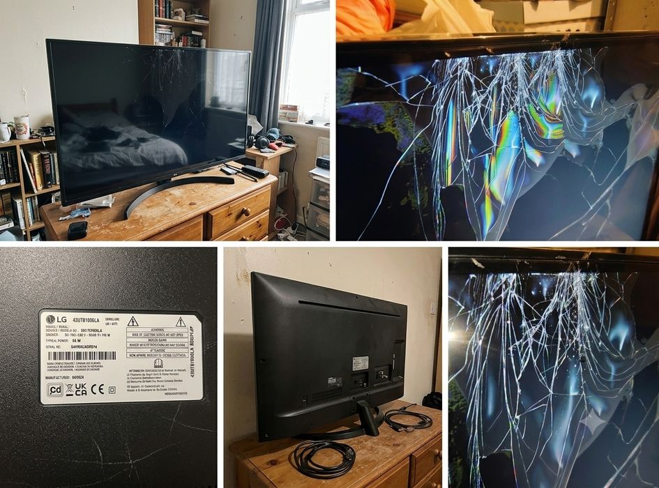 Telewizor LG 43" 43UT81006LA (Rok 2024) - Uszkodzona matryca - NA CZĘŚCI / IDEALNY DAWCA