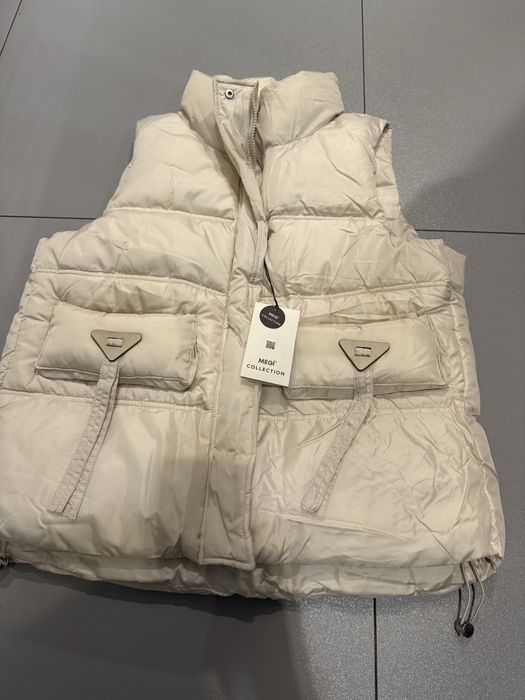 Bezrękawnik Megi kremowy roz uniwersalny