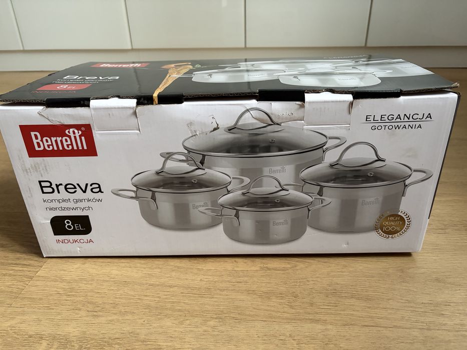 Komplet garnków Berretti Breva 8 elementów, indukcja