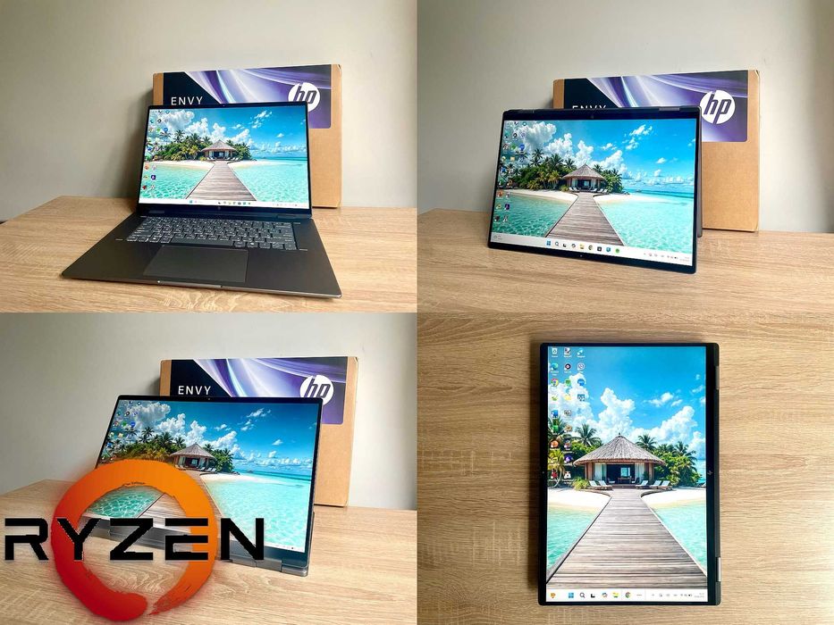 HP Envy 16 360° Ryzen 7 AI 8840hs 16 ddr5 512 Radeon 780M Bat 10ч 1.6кг 2025 Гарантия Расрочка