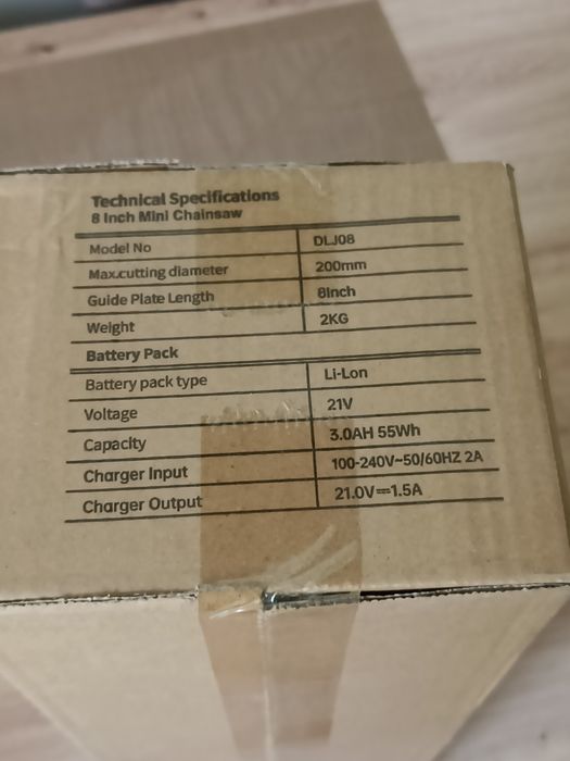 Piła łańcuchowa 8 calowa akumulator