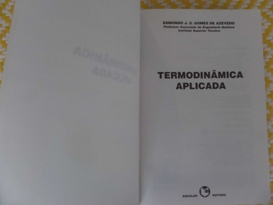 TERMODINÂMICA APLICADA 
Autor: Edmundo Gomes de Azevedo