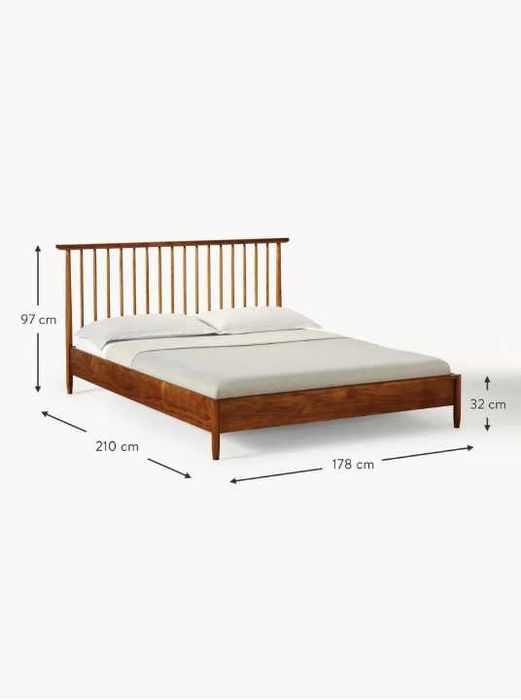 Łóżko z drewna sosnowego z zagłówkiem Windsor (Westwing)