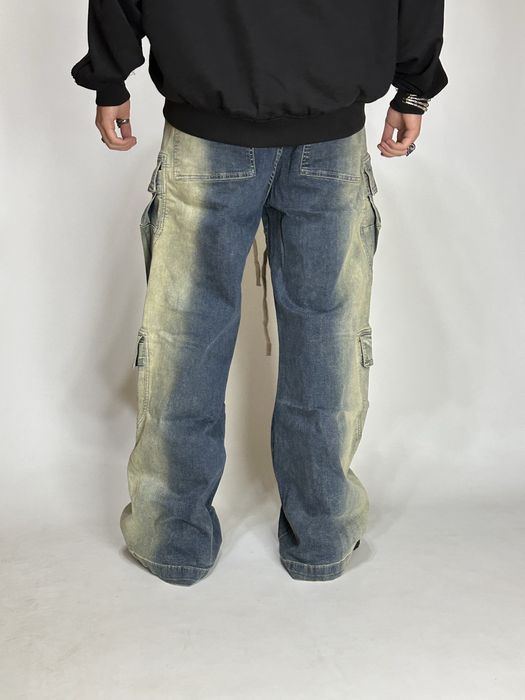 Rick Owens DRKSHDW bella cargo washed opium archive джинсы штаны сині