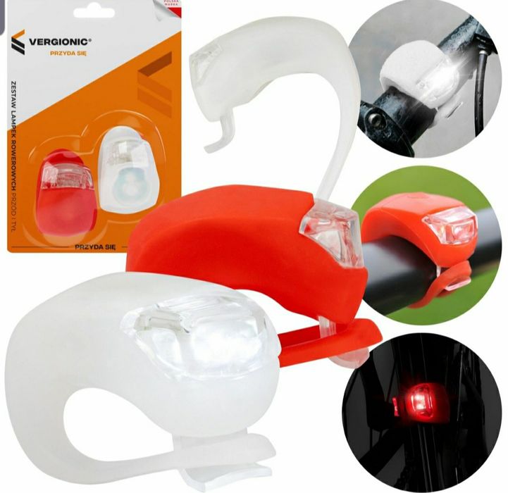 Lampki rowerowe 2 zestawy
