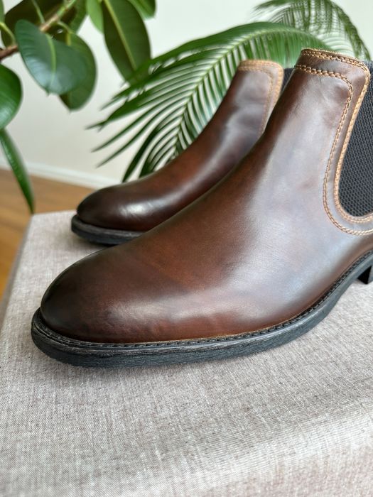 Шкіряні брендові челсі британія Мужские брендовые кожаные челси