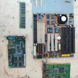 Kit PC Retro Socket 7: Pentium MMX 166 + AWE64 + Matrox PCI + Caixa e Fonte AT
