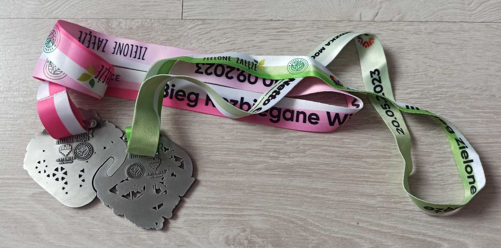 Medale z biegów - komplet 2 sztuki, Zielone Załęże, Rozbieranie Witosa