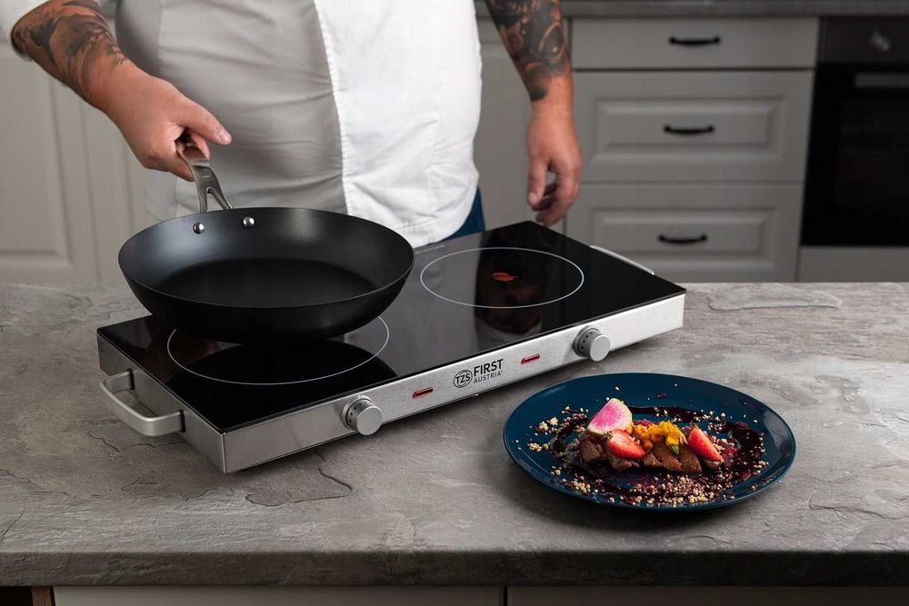 Kuchenka Przenośna First Austria 2800 W 2-Palnikowa Szkło Ceramiczne