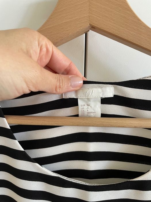 Vestido às riscas da H&M, tamanho 36