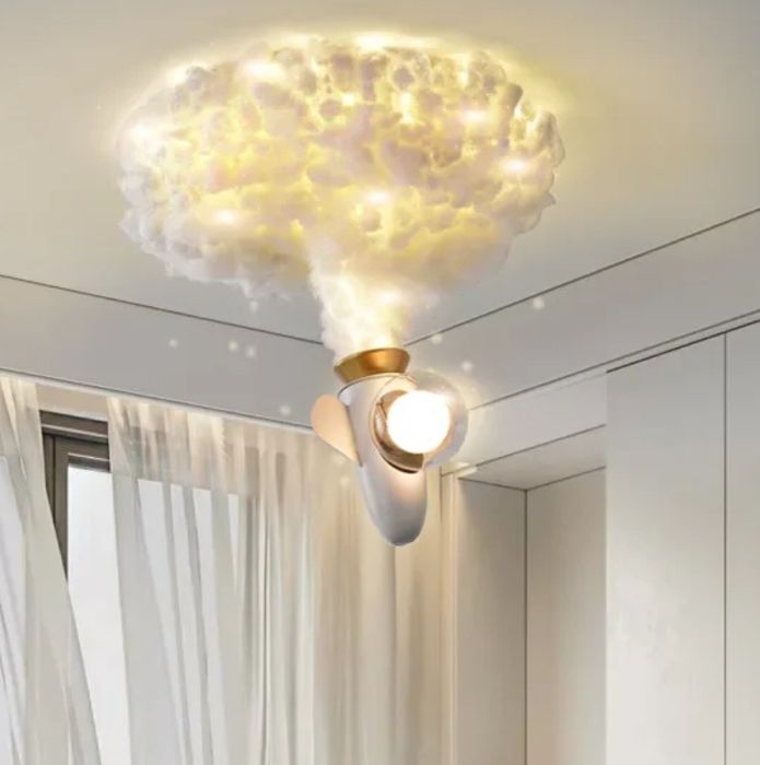 Lampa sufitowa dziecięca rakieta kosmos