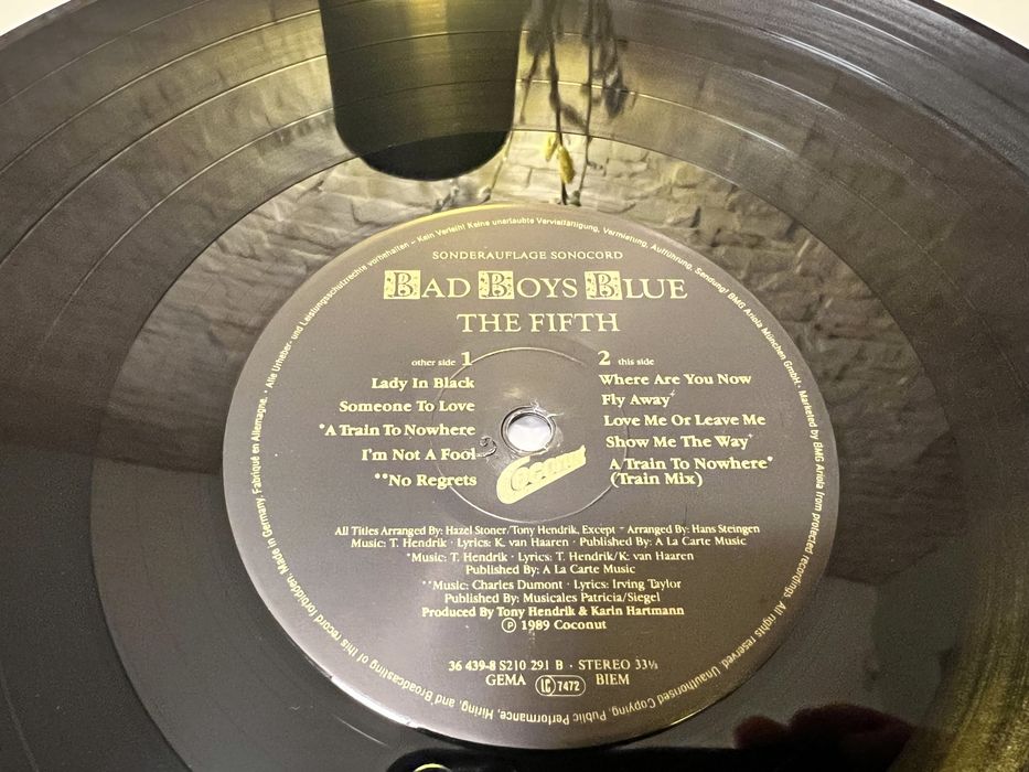 Bad Boys Blue 5 winyl LP 1 wyd. Coconut 1986