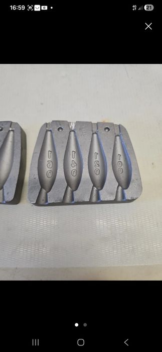 Molde de chumbadas de pesca