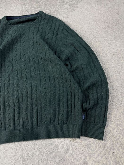 Sweter Warkocz Barbour Established Wełna / Len