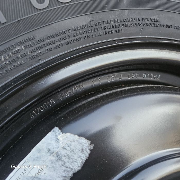 Koło dojazdowe 155/90/17 Toyota Rav4 CHR Suzuki Vitara 5x114,3 ET35