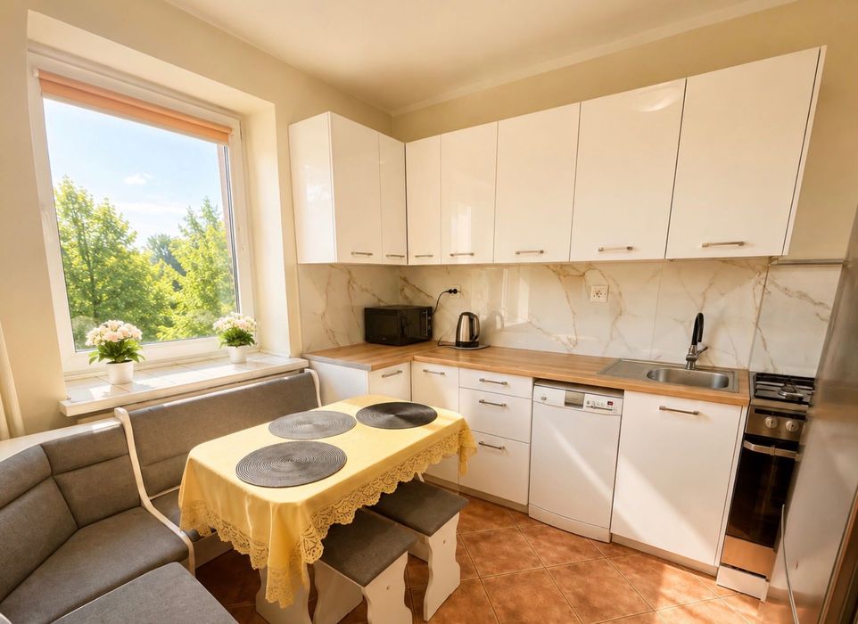 3 pokoje | 57 m² | Balkon | W pełni wyposażone | Gotowe do zamieszkania