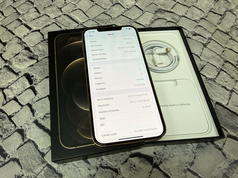 Iphone 12 Pro Max 128gb neverlock Gold 340$