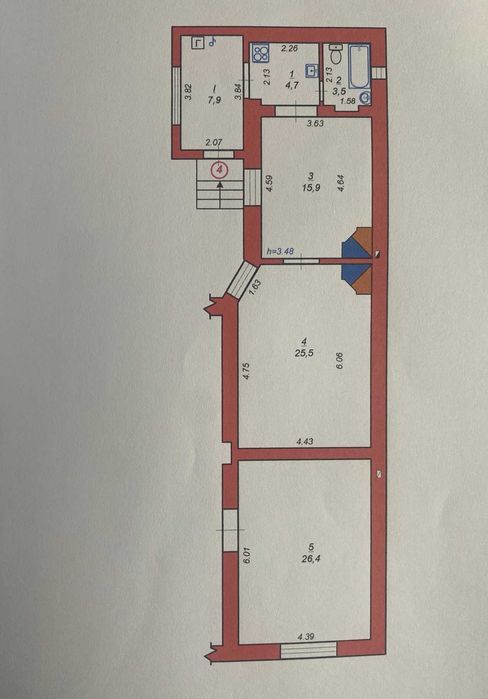 Продаж 3-кім квартири вул. 1-го Листопада м.Стрий