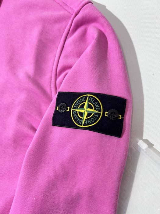 Зіп худі Stone Island | Зіпка Стон Айленд Рожева | Унісекс Розова