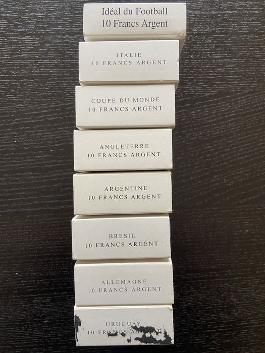 Colecão de moedas prata proof Mundial de futebol França 98