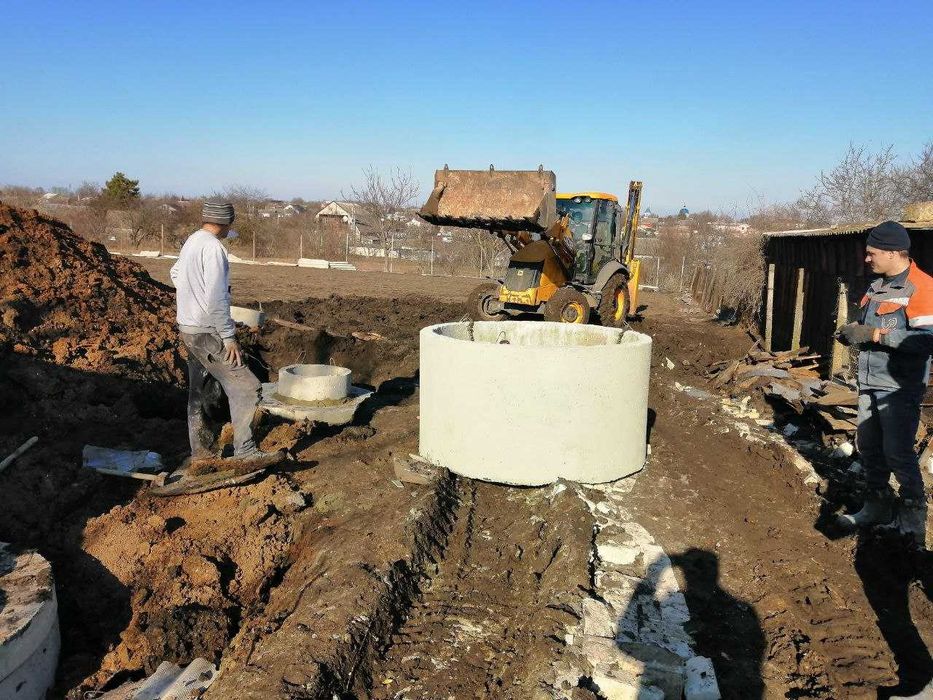 Монтаж Выгребных Ям под ключ. Дренажный переливной Септик.
