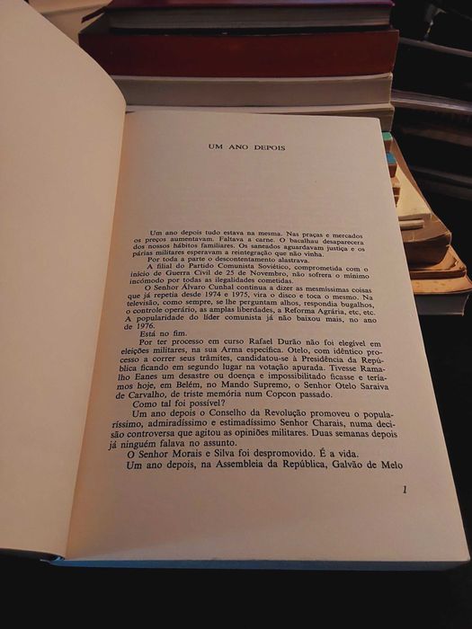 Crónicas e Cartas de Manuel de Portugal: Um Ano Depois