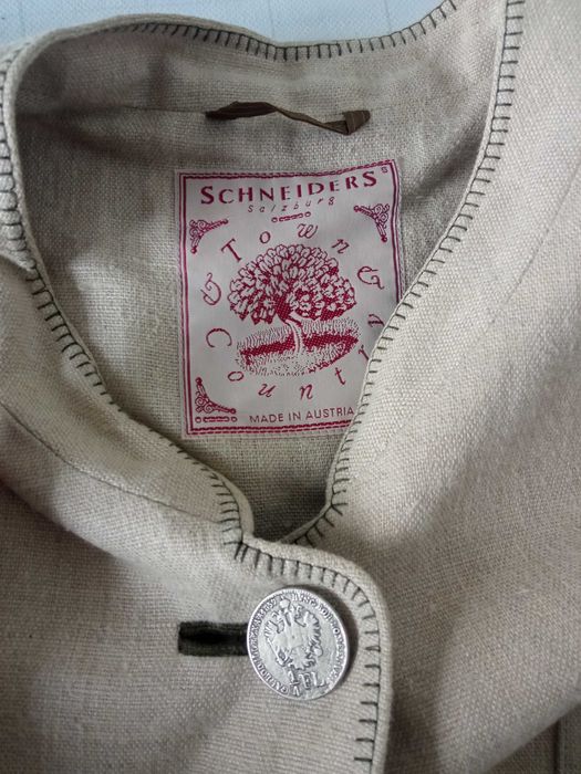 Schneiders  Town Country marynarka żakiet damski 100% len r 38/40