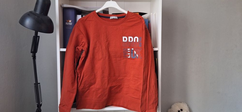 Czerwona bluza dla chłopca rozmiar 158 bawełna bawełniana txm