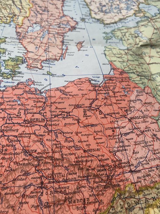 Podręczna plecakowa mapa  Wehrmacht Europa 1944