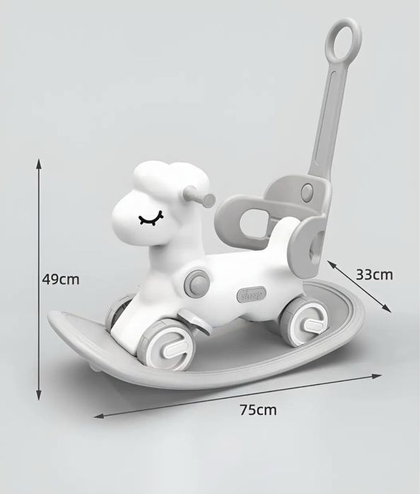 Коник-гойдалка 3в1 Terrio “Sheepy” Сірий