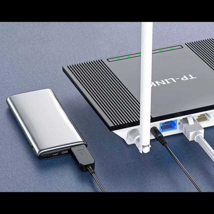 Кабель для роутера от повербанка с преобразователем на 9V, 12V USB, 1м