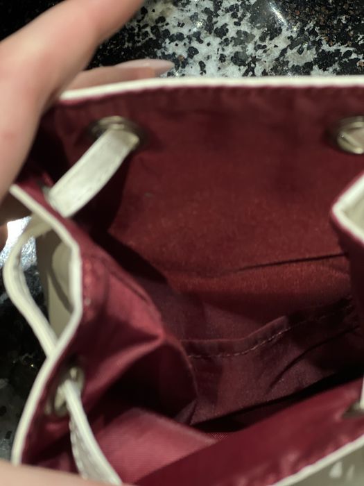 Torebka biała kremowa worek kosmetyczka rozmiar 18,5x14 szerokość