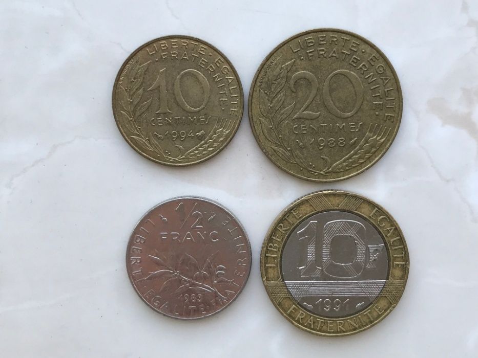 Монети Німеччина, Австрія, Швейцарія, Франція 1941 1, 2, 5, 10, 20, 50