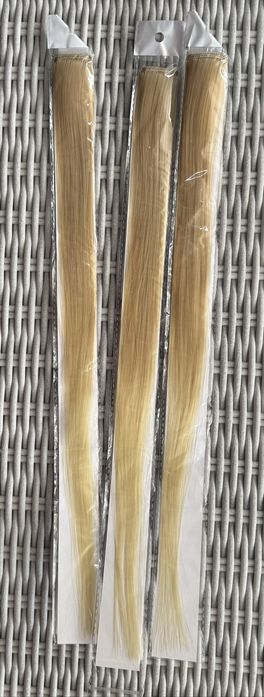 Odcienie blondu ombre pasemka clip in
