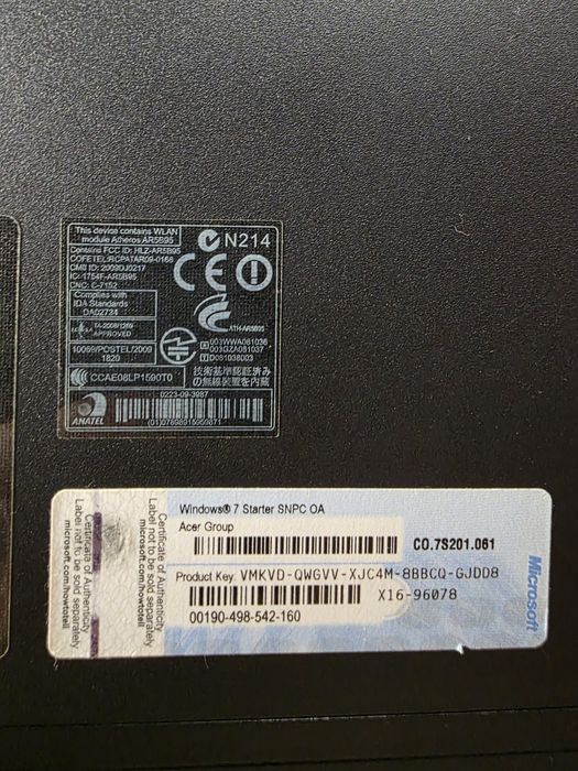 Notebook Packard Bell pav80