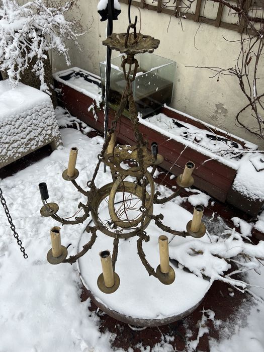 Zyrandol mosiądz mosiężny